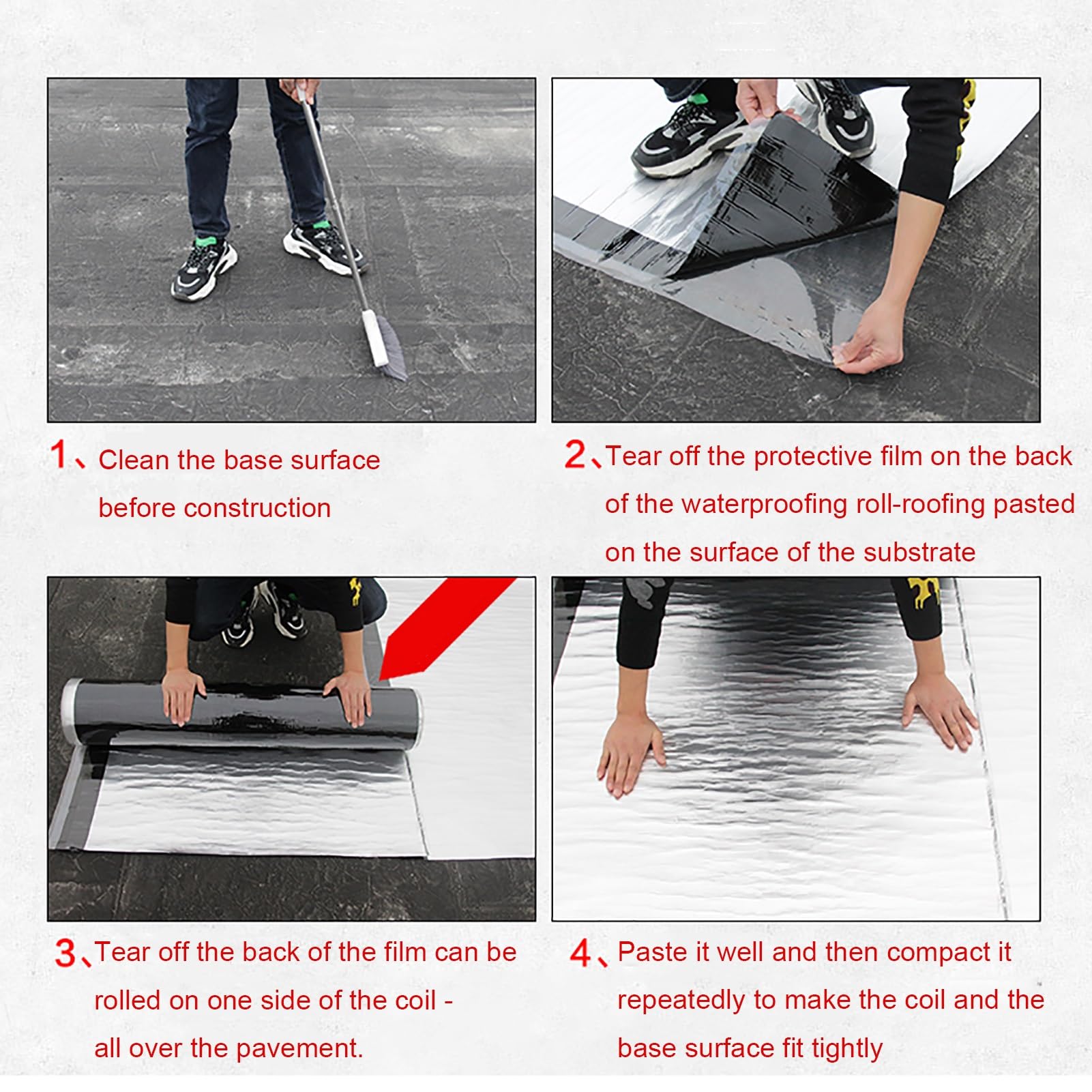 Cinta de butilo impermeable a altas temperaturas, sellador adhesivo grueso para grietas de pared, techos, conductos, tira de reparación de 20 x 200 cm