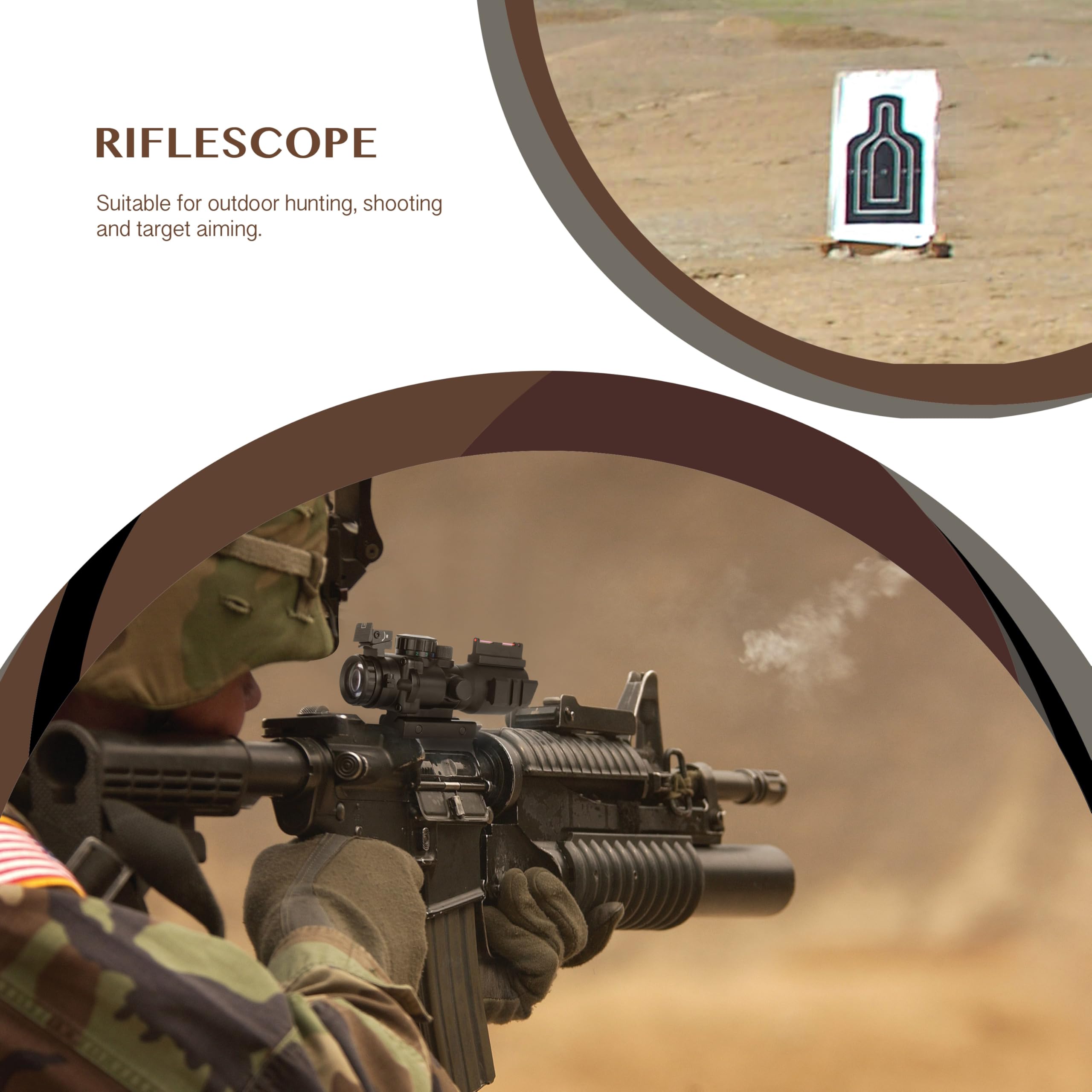 AOMEKIE Zielfernrohr 4x32mm mit Fiberoptic und 11mm/22mm Schiene Airsoft Red Dot Visier Sight Leuchtpunktvisier Rotpunktvisier für Jagd Softair und Armbrust