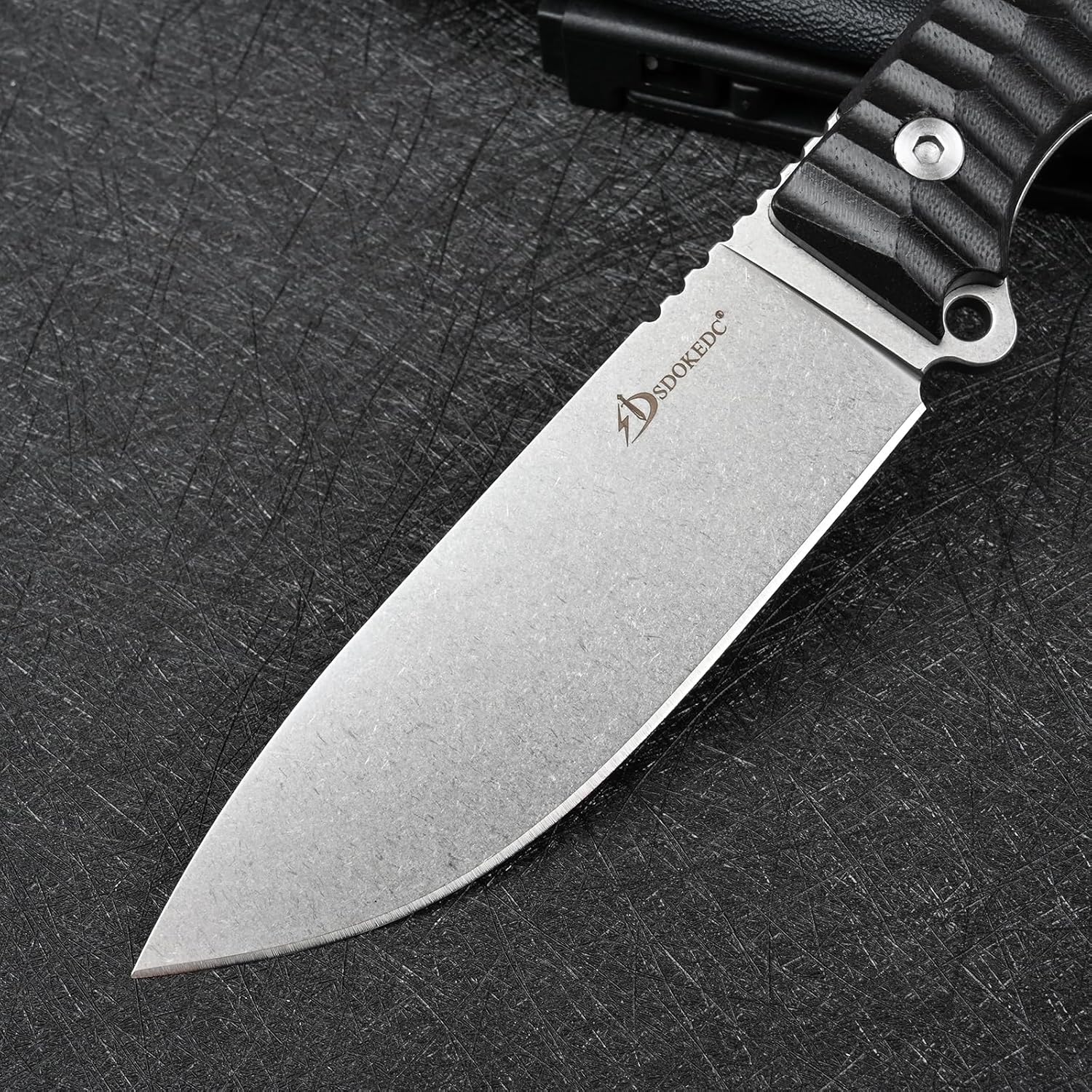 Knives 14C28N Steel Tactical Fixed Blade Knife with kydex sheath for Men EDC Outdoor Camping Survival Hunting (White+black handle)