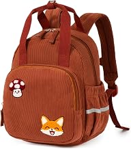 Amythe Toddler Backpack for Boys 2-4, Cute Corduroy Preschool Backpack | Soft Skin-Friendly Fabric • Secure Chest Buckle • Reflective Safety Details