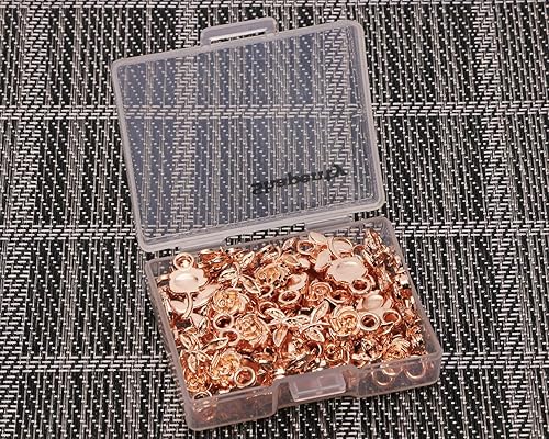 Miniatura 3 de Shapenty Mini cuentas de metal con diseño de rosas y flores a granel para manualidades, llavero, collares, colgantes, pulseras, aretes, joyería,