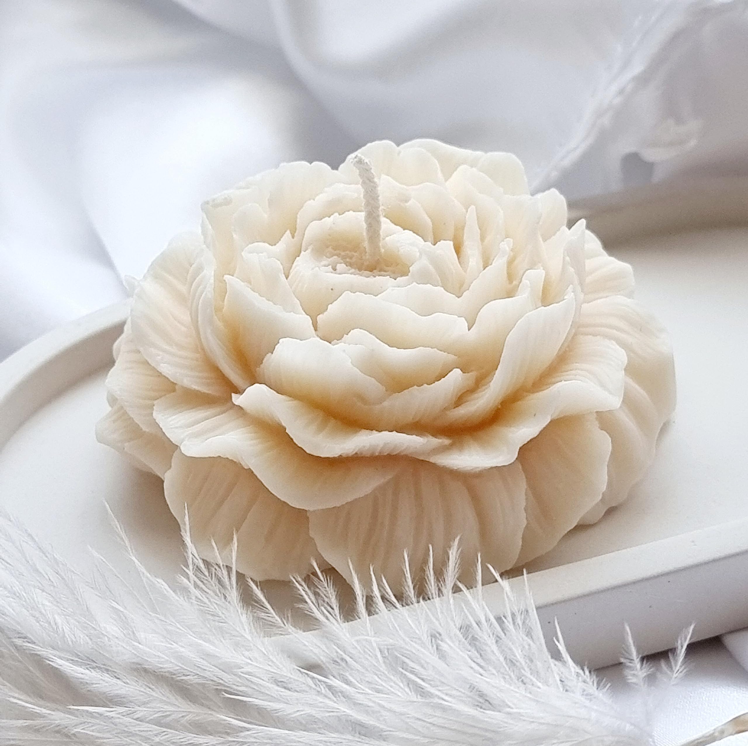 Saira Creation Rose Candle White | Rose Scented | Table Decor | Soy Wax | Burning Time 15-18hrs | Pack of 1-image-28