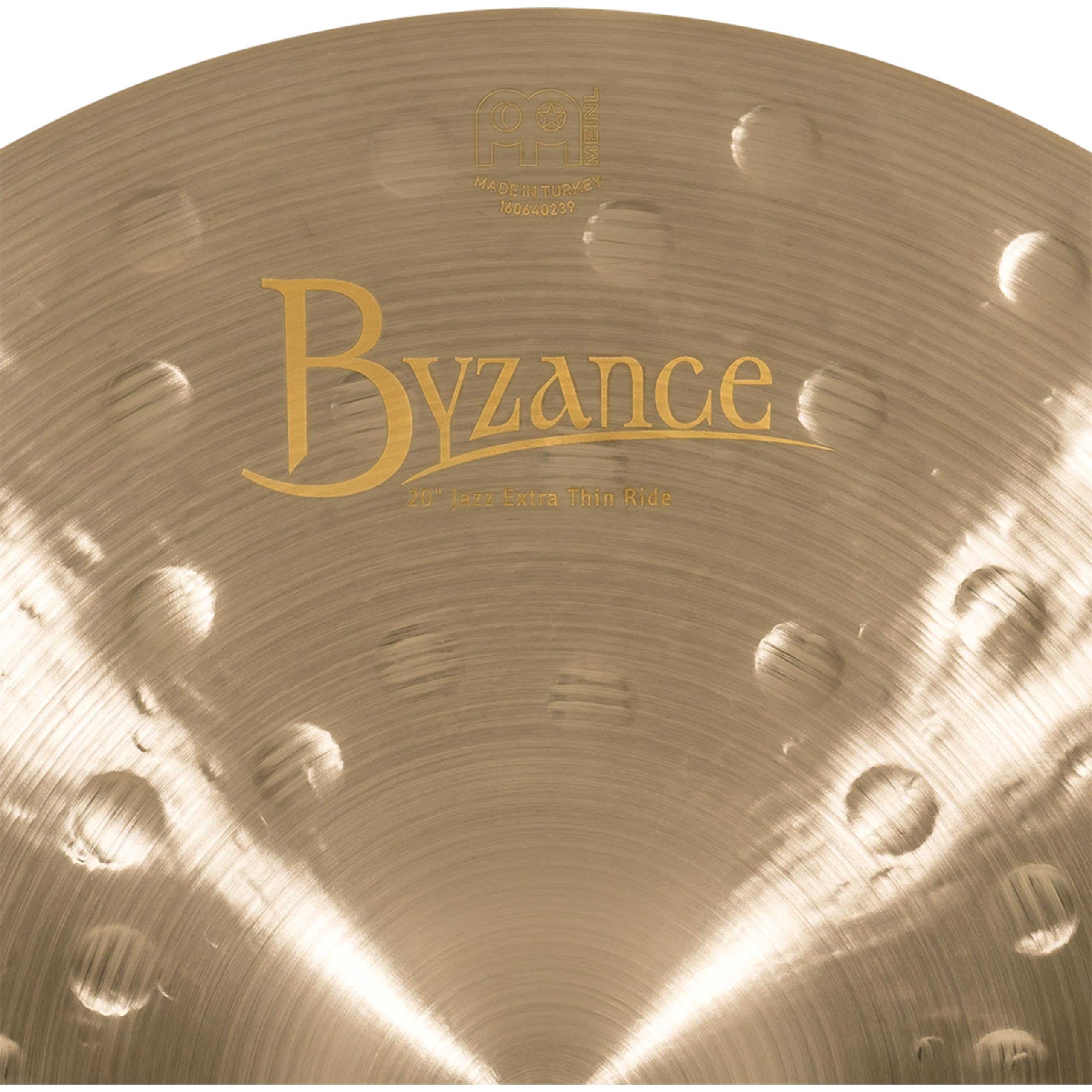 Meinl Cymbals Byzance Jazz Cymbale Ride Extra Thin 20 pouces (50,80cm) pour Batterie – Bronze B20, Finition Traditionnelle (B20JETR)