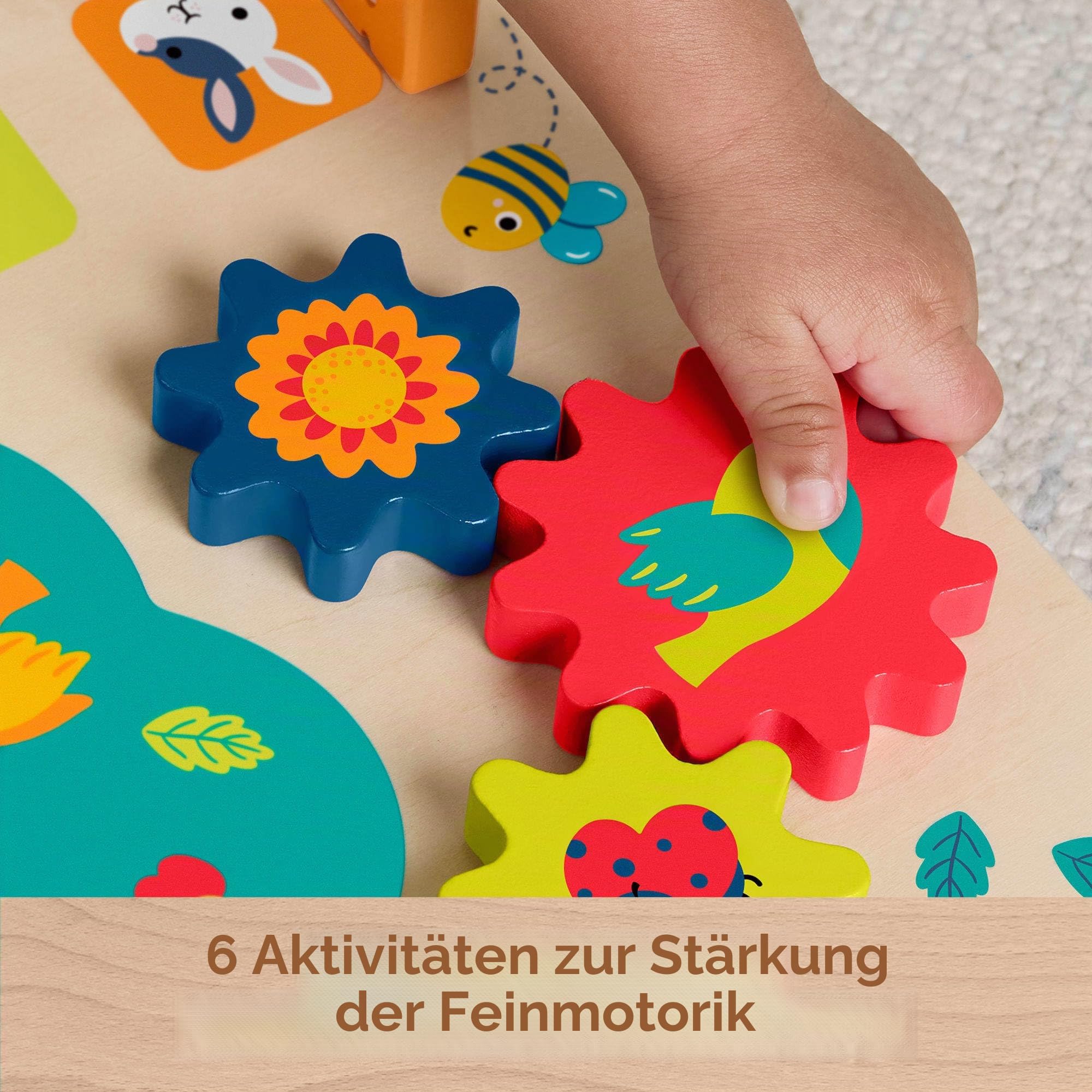 Fisher-Price Spielzeug für Babys, lustiges Spielbrett aus Holz, für Babys ab 6 Monaten