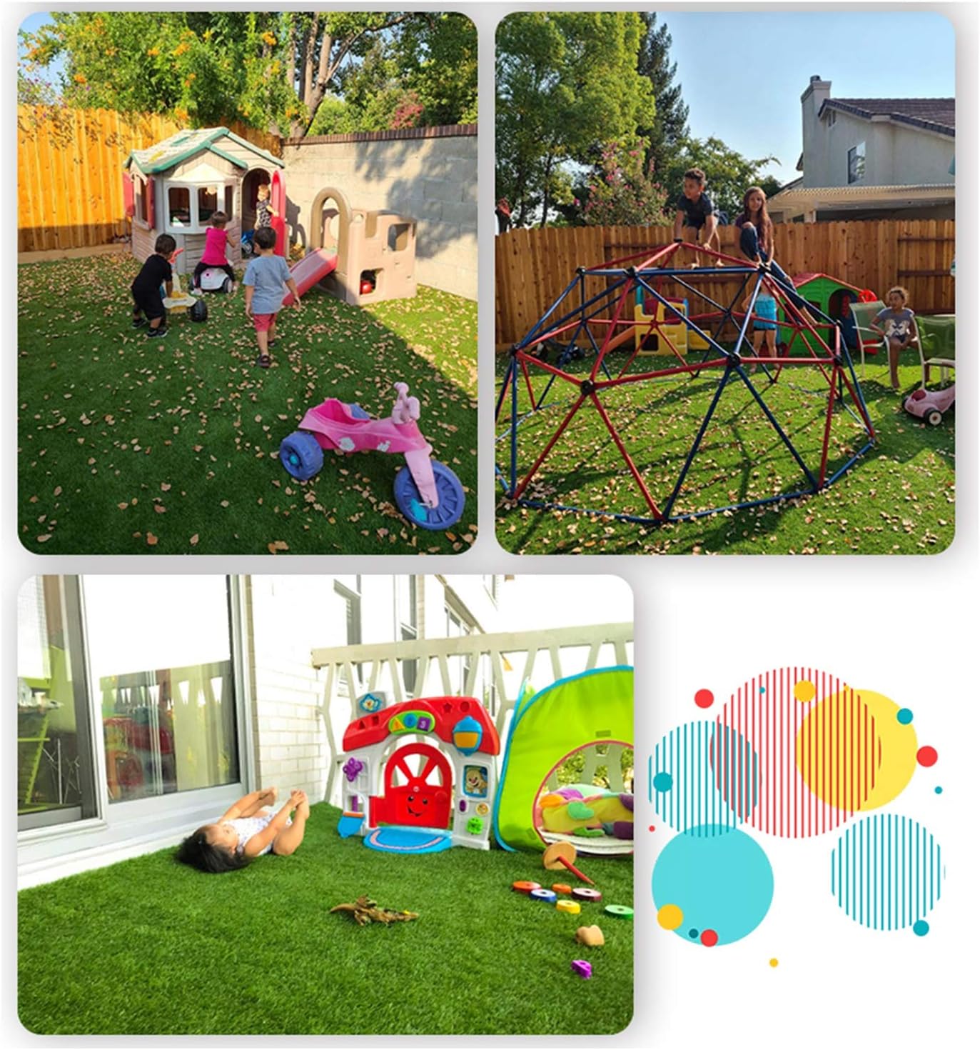 Dense Fake Grass Carpet Grass Length 20mm Soft Suitable for Outdoor Decoration Garden Lawn Terrace Backyard (2x0.5m)