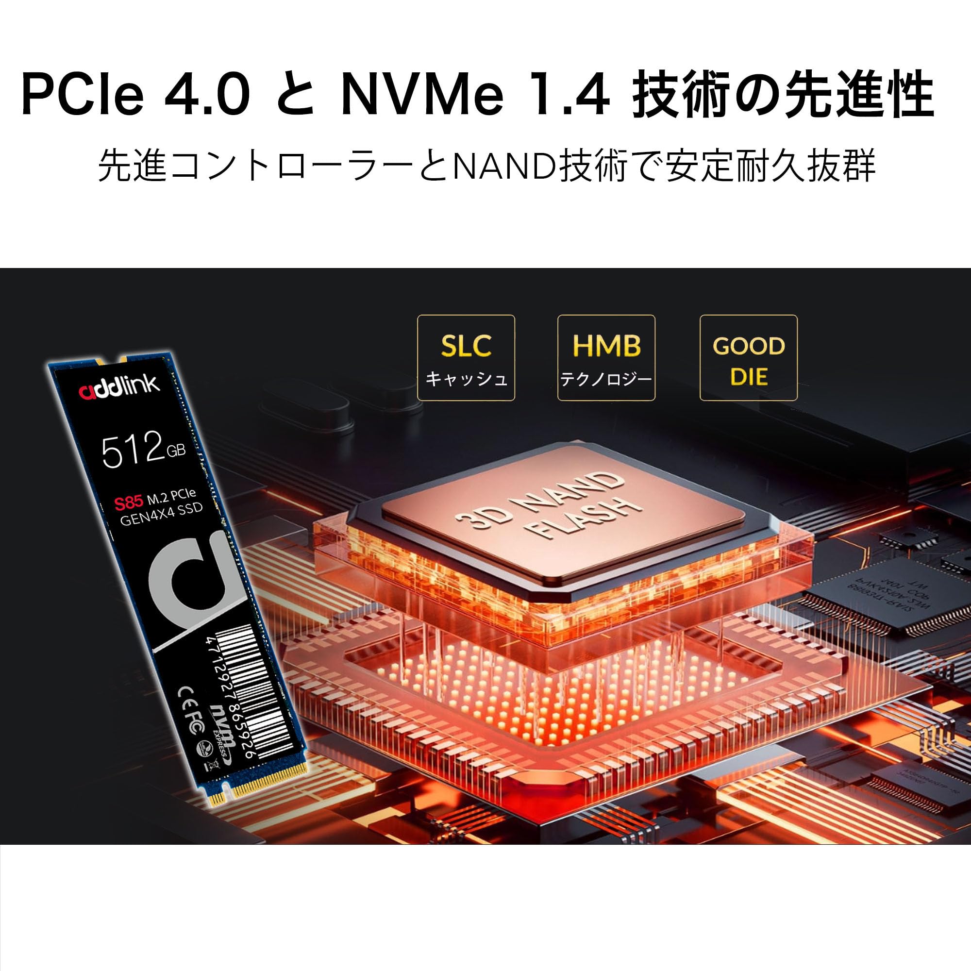 Amazon | Addlink S85 512GB PCIe 4.0 M.2 Gen 4 Memory Expansion SSD