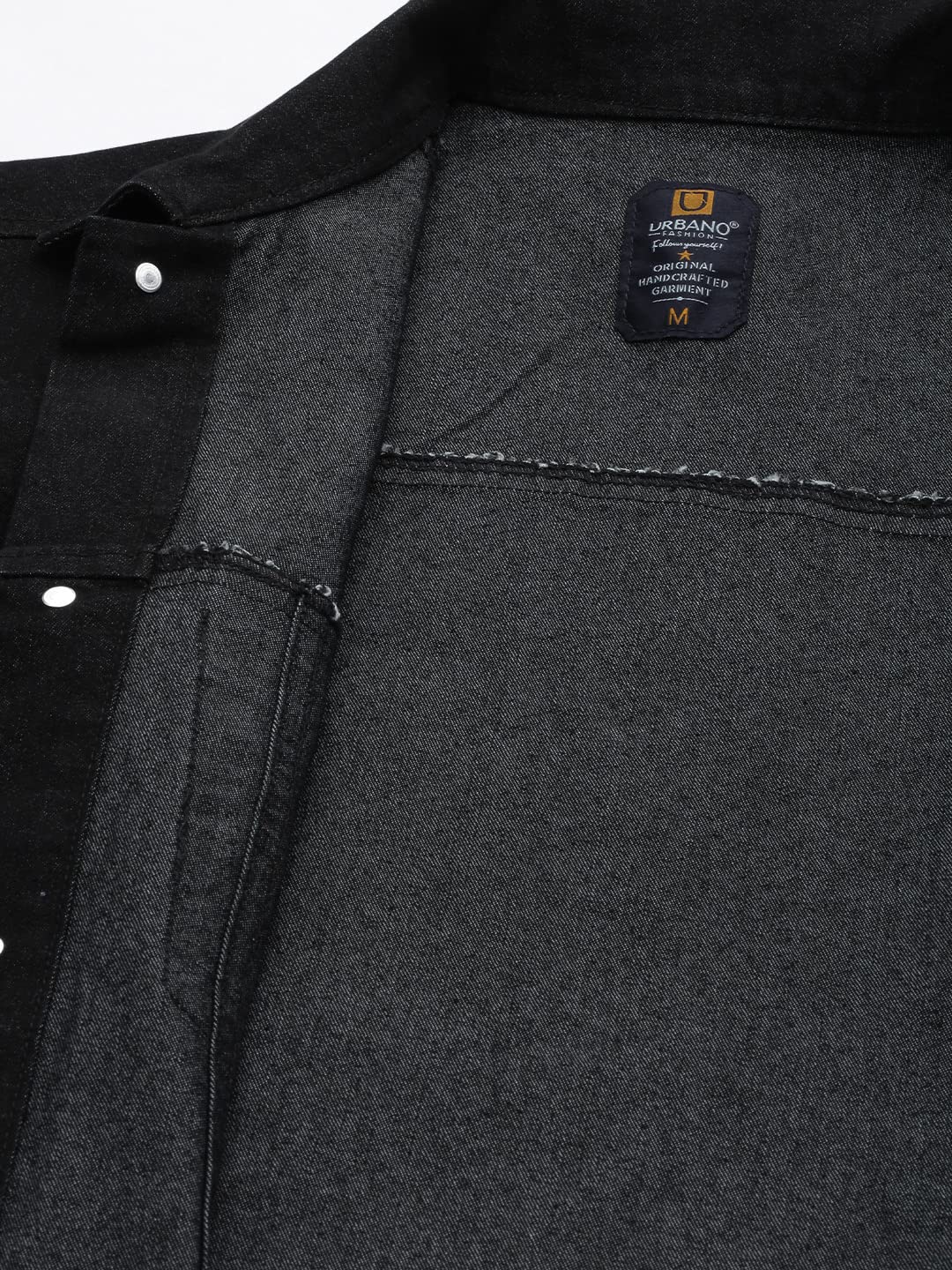 Urbano Fashion Men's Black Regular Fit Washed Sleeveless Denim Jacket (jakt-denimslvless-black-m) - Image 5 thumbnail