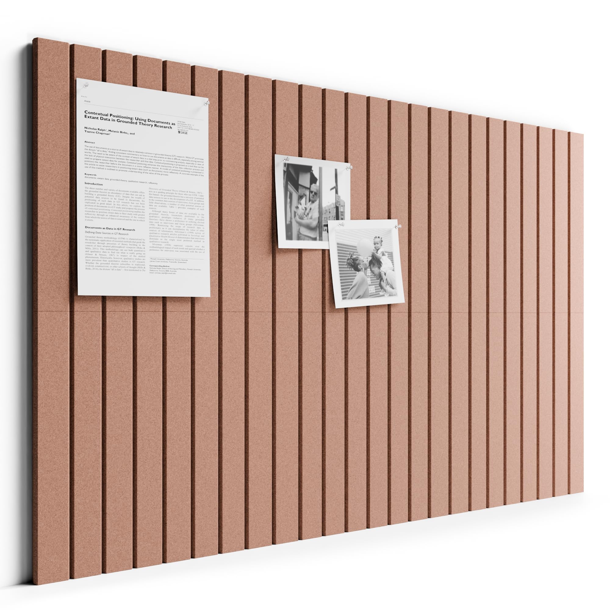 Bumusty 12er-Pack Filz-Pinnwand Lamellen-Optik 120 x 90cm,Alternative zu Korktafel,Inkl.70 Klebestreifen,Memoboard,Fotowand & Visionboard Für Büro,Kinderzimmer & Klassenzimmer