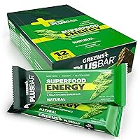 Vista 7 de Greens+ Plusbar Energy Chocolate Barra energética sin gluten Verduras orgánicas Chocolate negro orgánico Sin OMG 12 barras