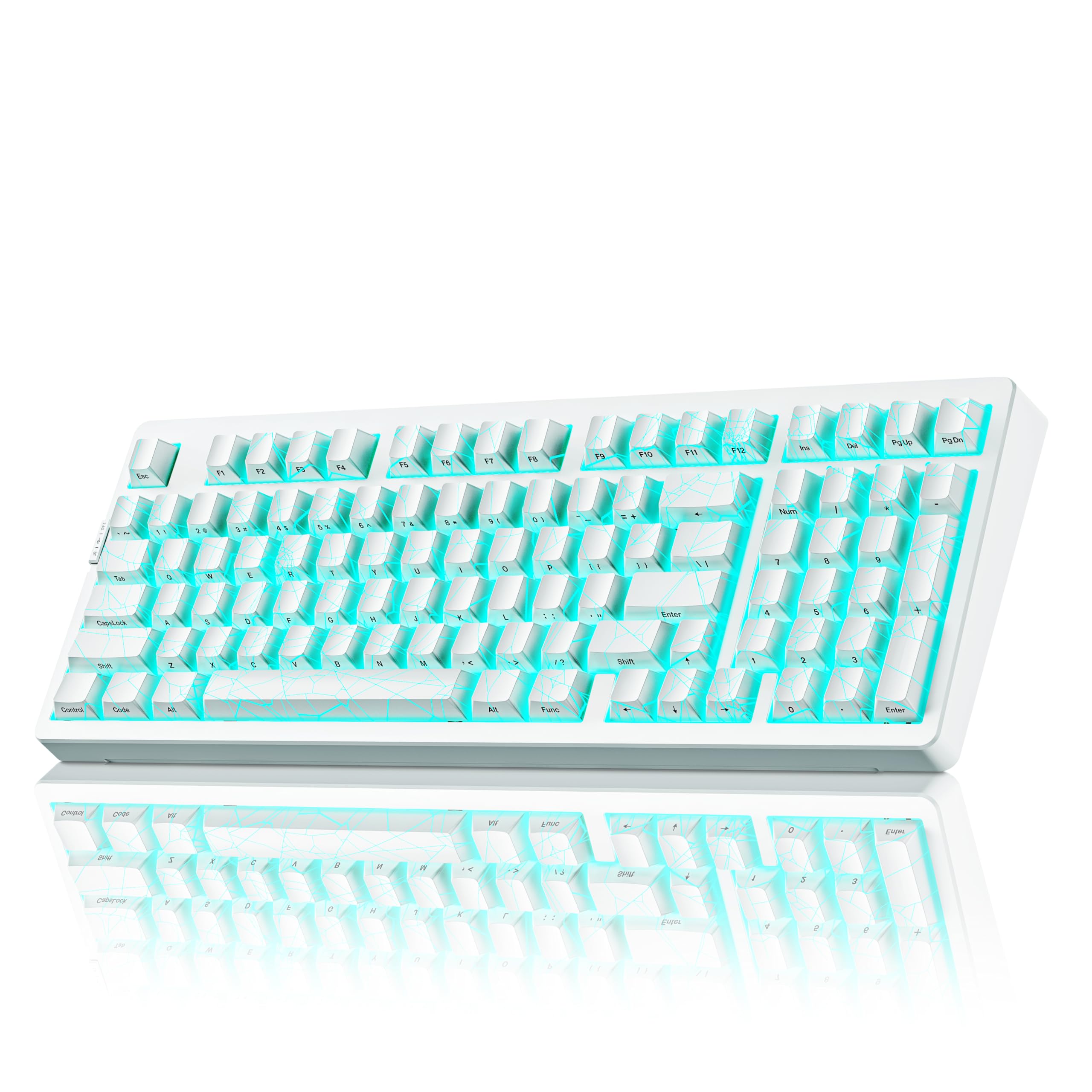 フリーザー　web Amazon.com: ZORNHER ZH980 Mechanical Keyboard Wireless,95% White
