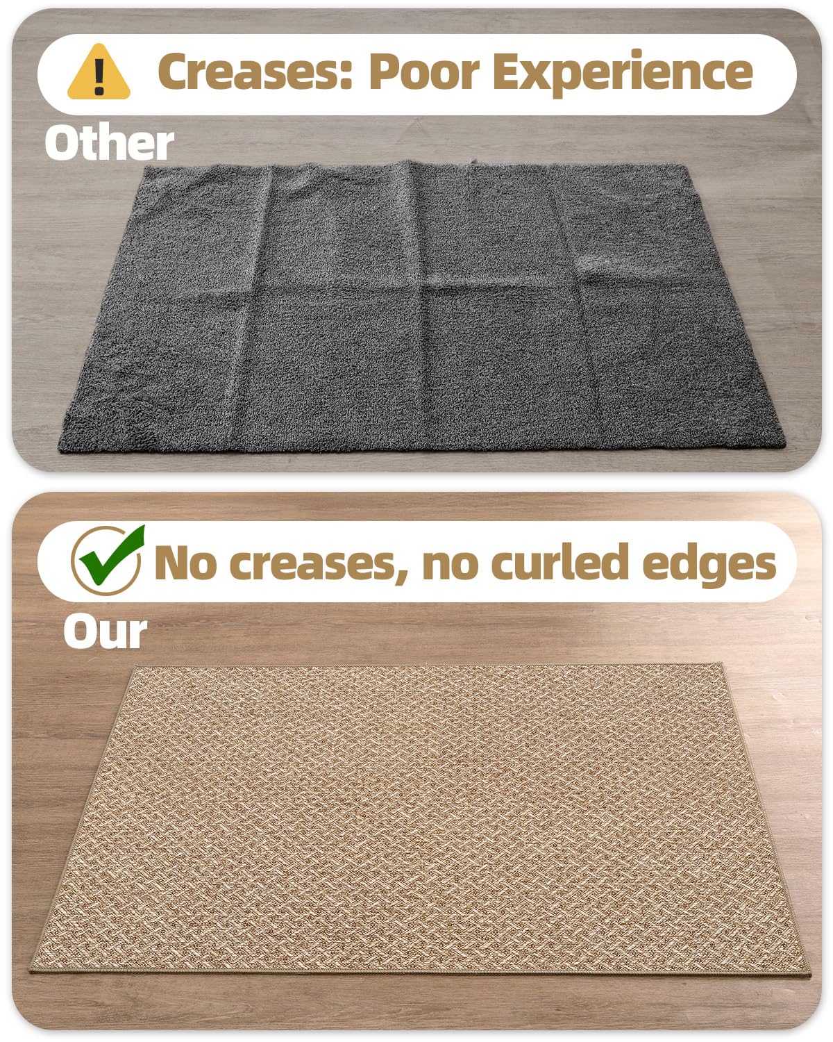 COLOR&GEOMETRY Tapis Entree Interieur 80x120 cm, Paillasson Interieur Antidérapant, Tapis intérieur Entree Absorbant, Fin,Lavable pour Entrée, Interieur, Couloir, Kaki