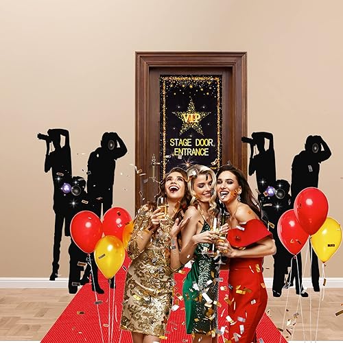 Miniatura 6 de Timtin VIP - Pancarta de entrada para puerta de escenario, telón de fondo de fotografía, alfombra roja, para decoración de fiestas, 2.6 x 15 pies,