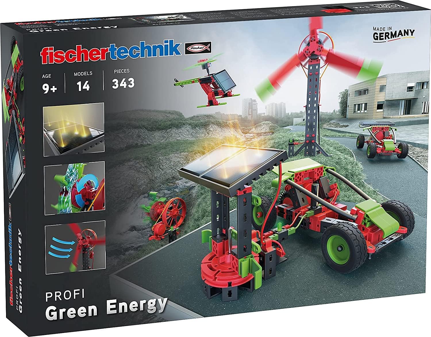 PROFI Green Energy 559879 – Construction Set for Children, Science Kit About Renewable Energy, 14 Models, Ages 9+