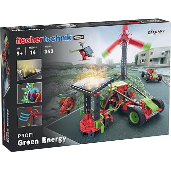 fischertechnik 559879 Professional Green Energy Kit for Children from 9 Years, Experiment Box for Solar, Wind Power and Hydro