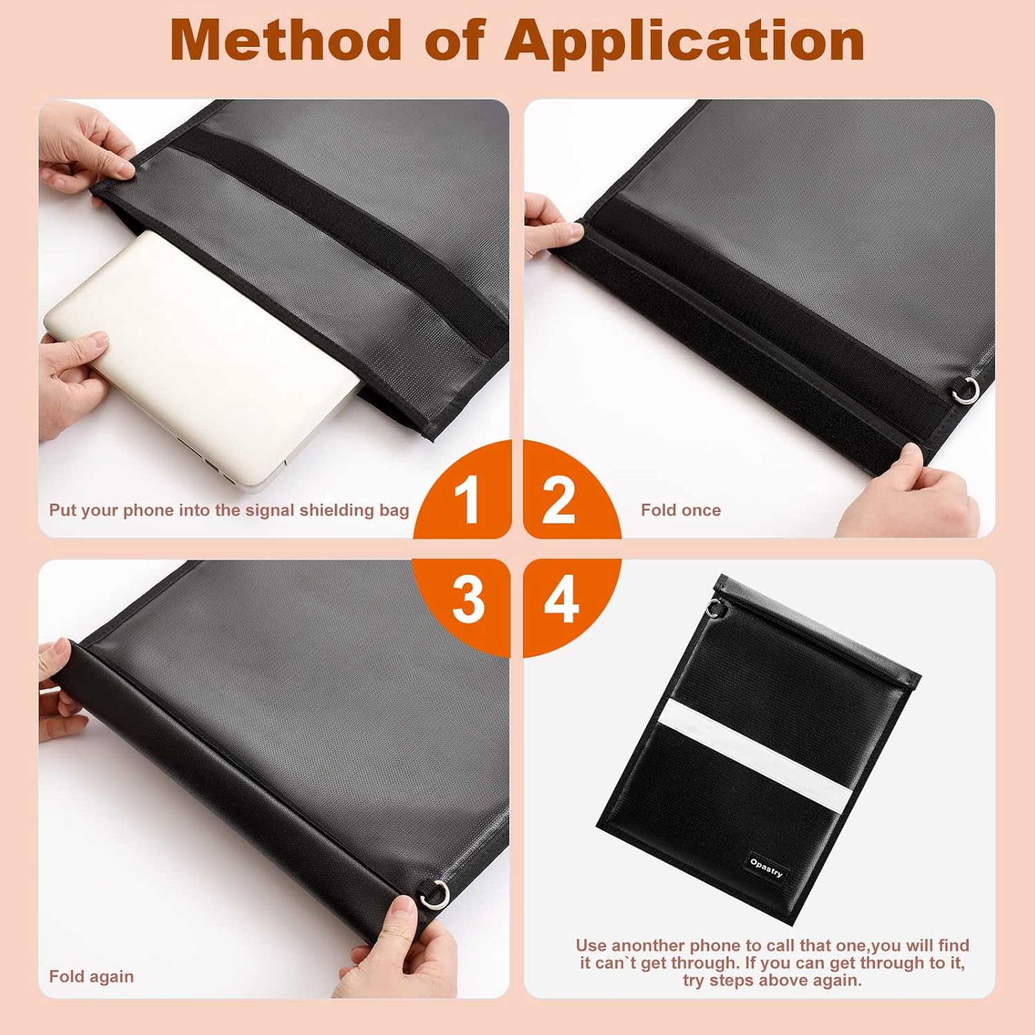 3Pack Faraday Bags for Phones & Tablets & Laptops, Faraday Key Fob Protector Anti-Theft Anti-Tracking, Fireproof & Waterproof Faraday Bag, RFID Signal Blocker Faraday Cage with Reflective Strip - Image 6