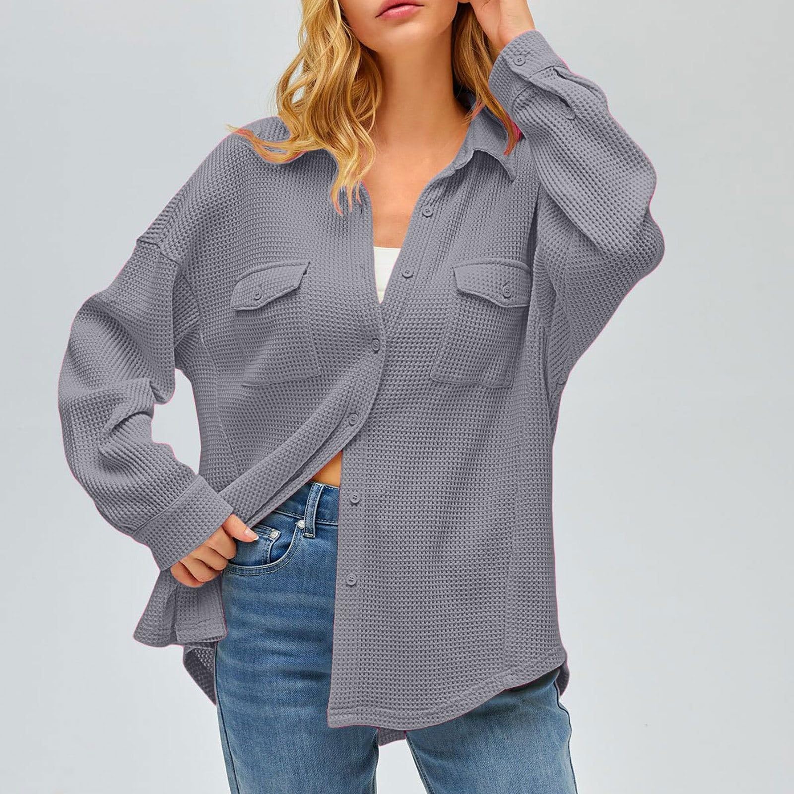 Genérico Camisa Mujer Tallas Grandes T Shirt Cómoda Blusa Sueltas Holgado Túnica Informal Top Transpirable Casual Blusas De Elegantes Camiseta Slim Fit Camisas