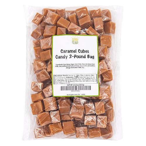 Miniatura 6 de Caramelo en cubos de caramelo | Bolsa de 2 libras | Envuelto individualmente | Cuadros de caramelo de vainilla | Caramelo antiguo