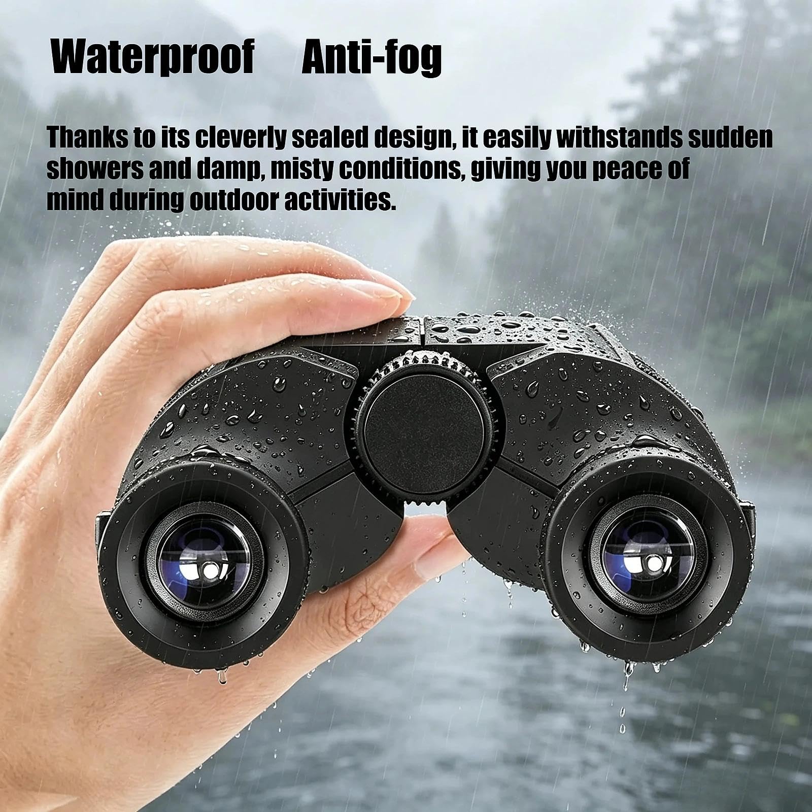 Binocolo 12x25 ad alto ingrandimento ad alta definizione ideale per uso esterno escursionismo campeggio birdwatching osservazione eventi sportivi