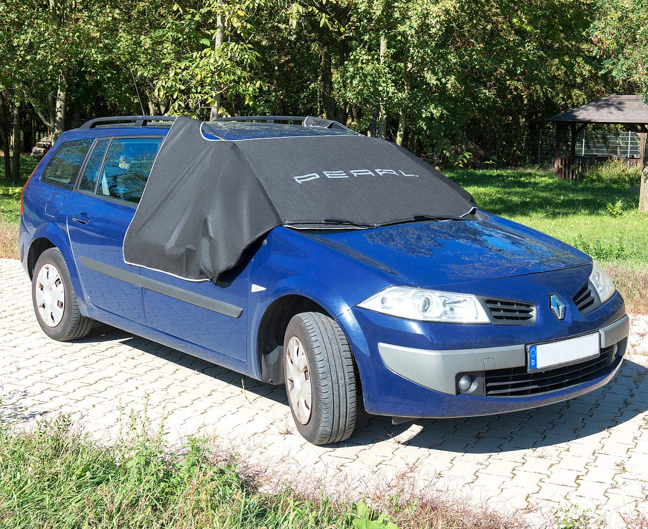 PEARL Autoabdeckung: 3er-Set Anti-EIS-Kfz-Scheibenabdeckung, Magnet-Fixierung, 270 x 94 cm (Frontscheibenabdeckung Magnet, Autoabdeckplane, Spray)