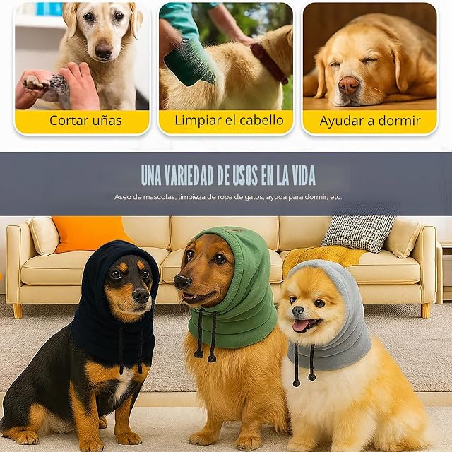 Foto 5 de 8 de Colenumone Polaina con Cuello de Perro: Protectores de oídos y Calentadores de Cuello Suaves y Ajustados…