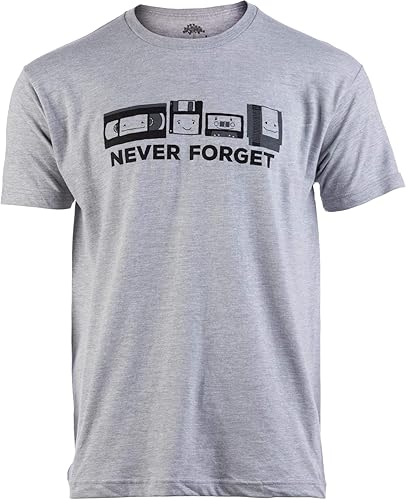 Never Forget Divertido humor nerd nostalgia viejo 1990s 90s 1980s 80s joke fun camiseta