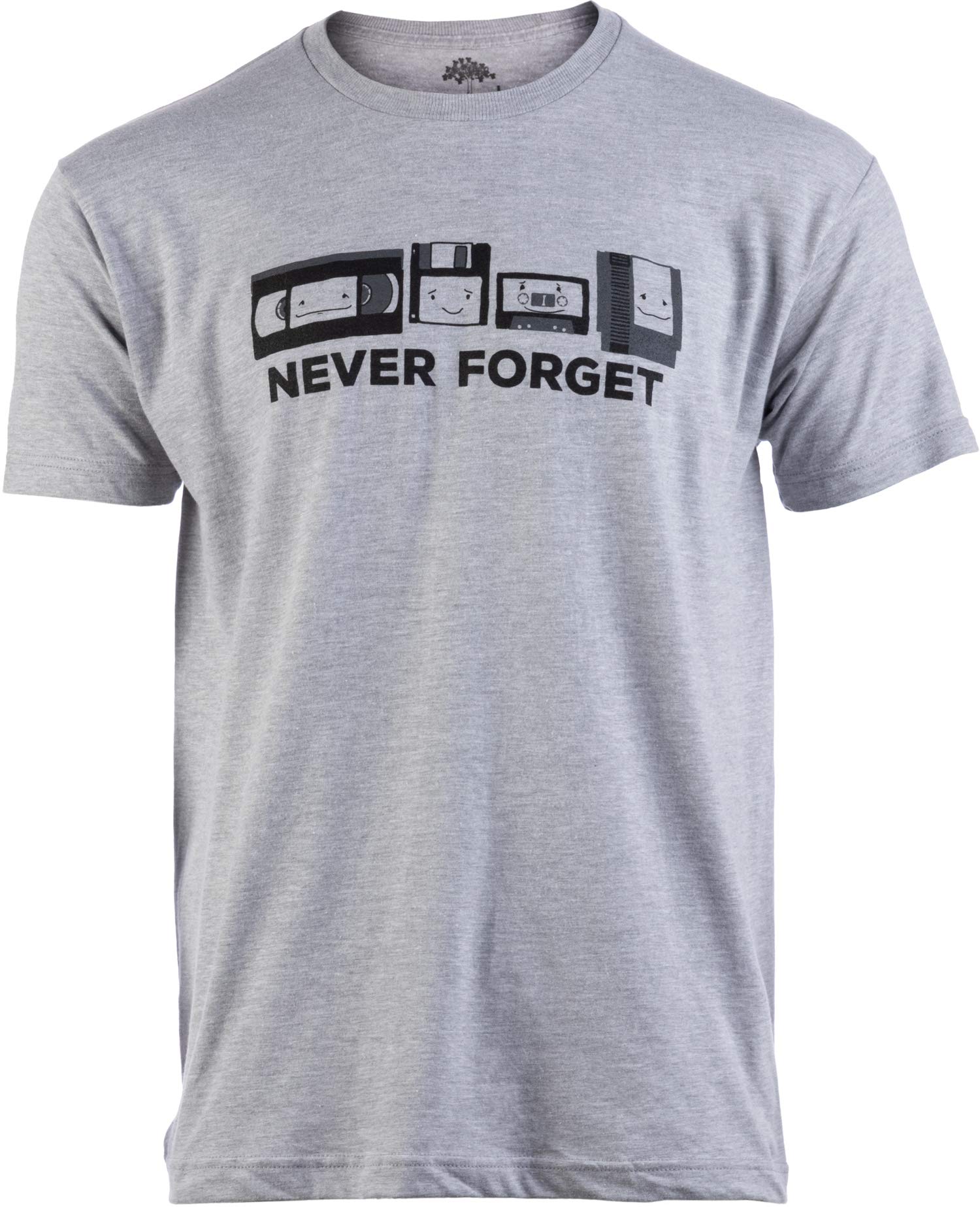 Never Forget | Funny Nerd Humor Nostalgia Old 1990s 90s 1980s 80s Joke Fun T-Shirt-(Adult,2XL)