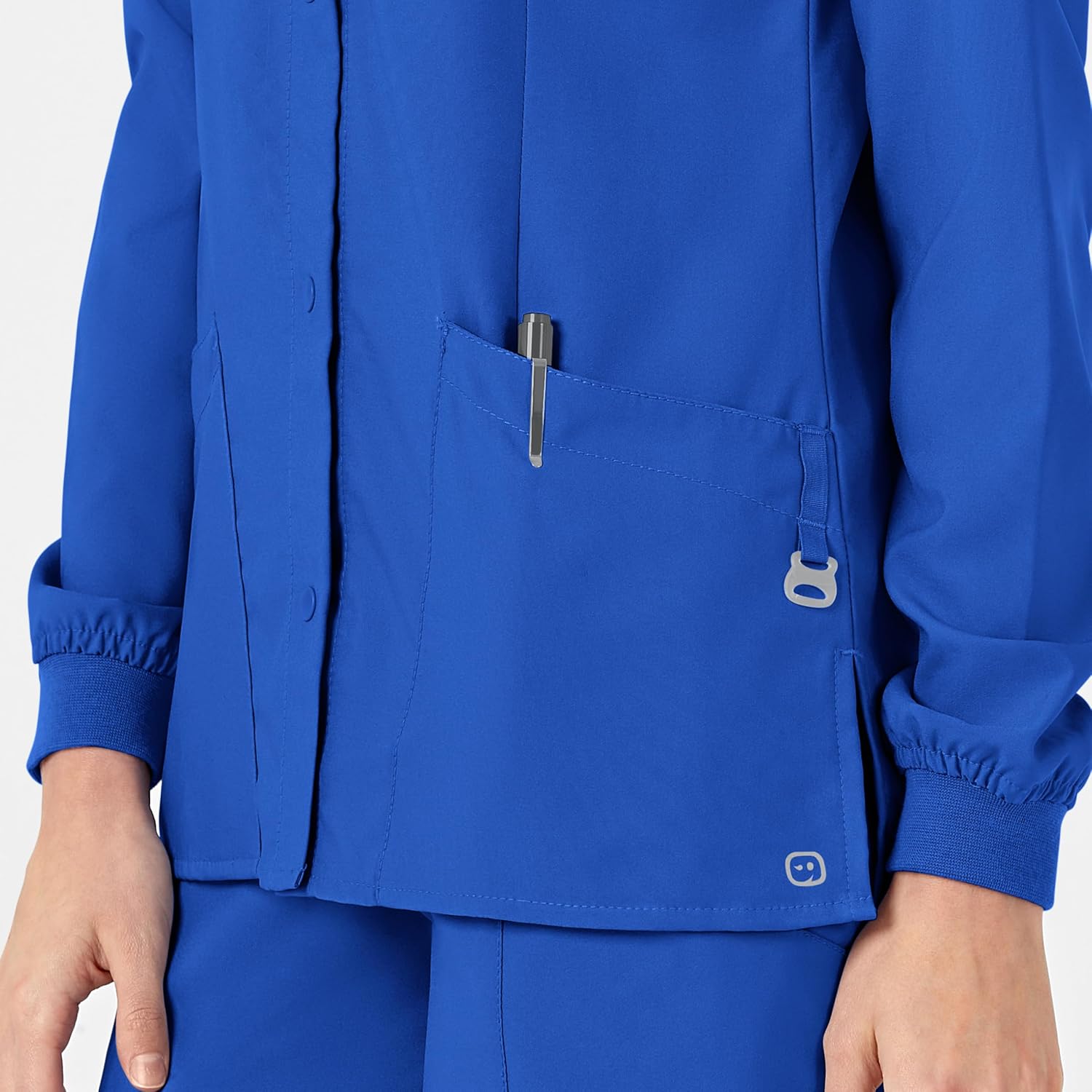 Wink W123 Women's Crew Neck Warm Up Jacket