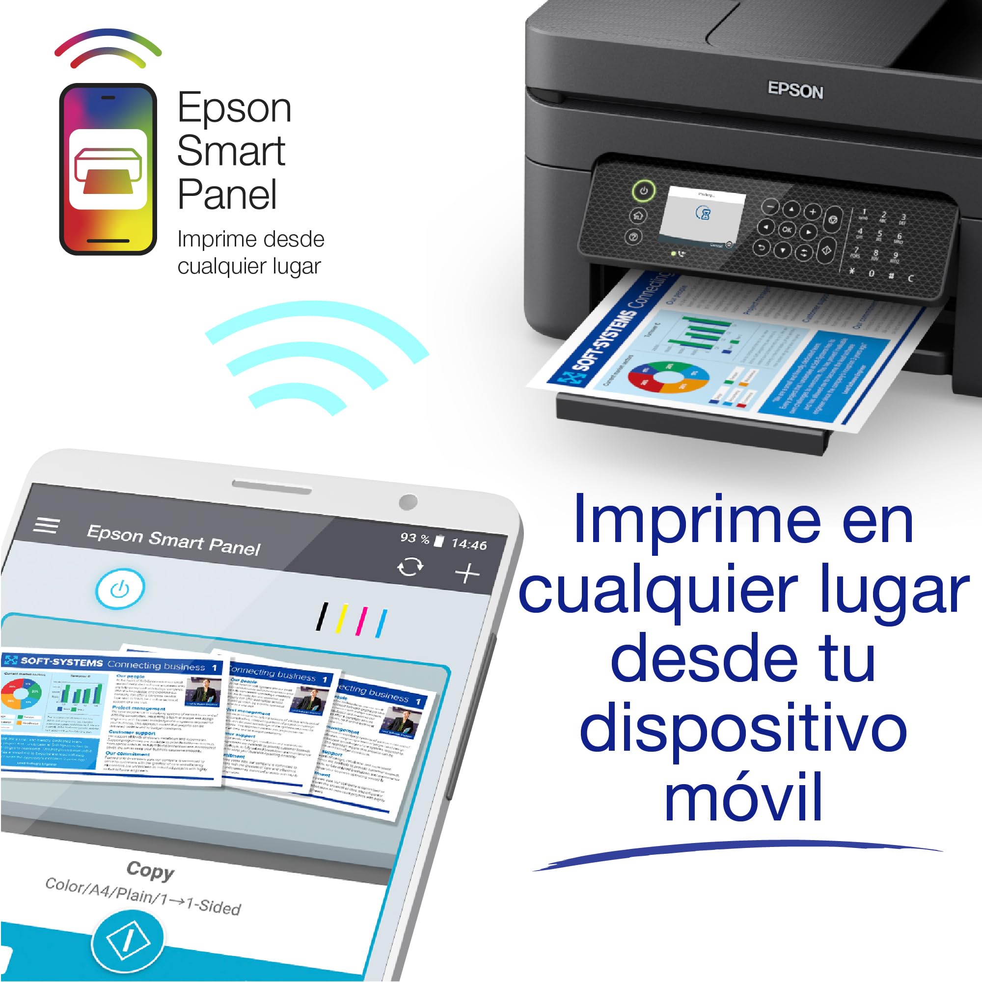 Epson Impresora de inyección de Tinta multifunción Workforce WF-2950DWF A4 con conectividad inalámbrica