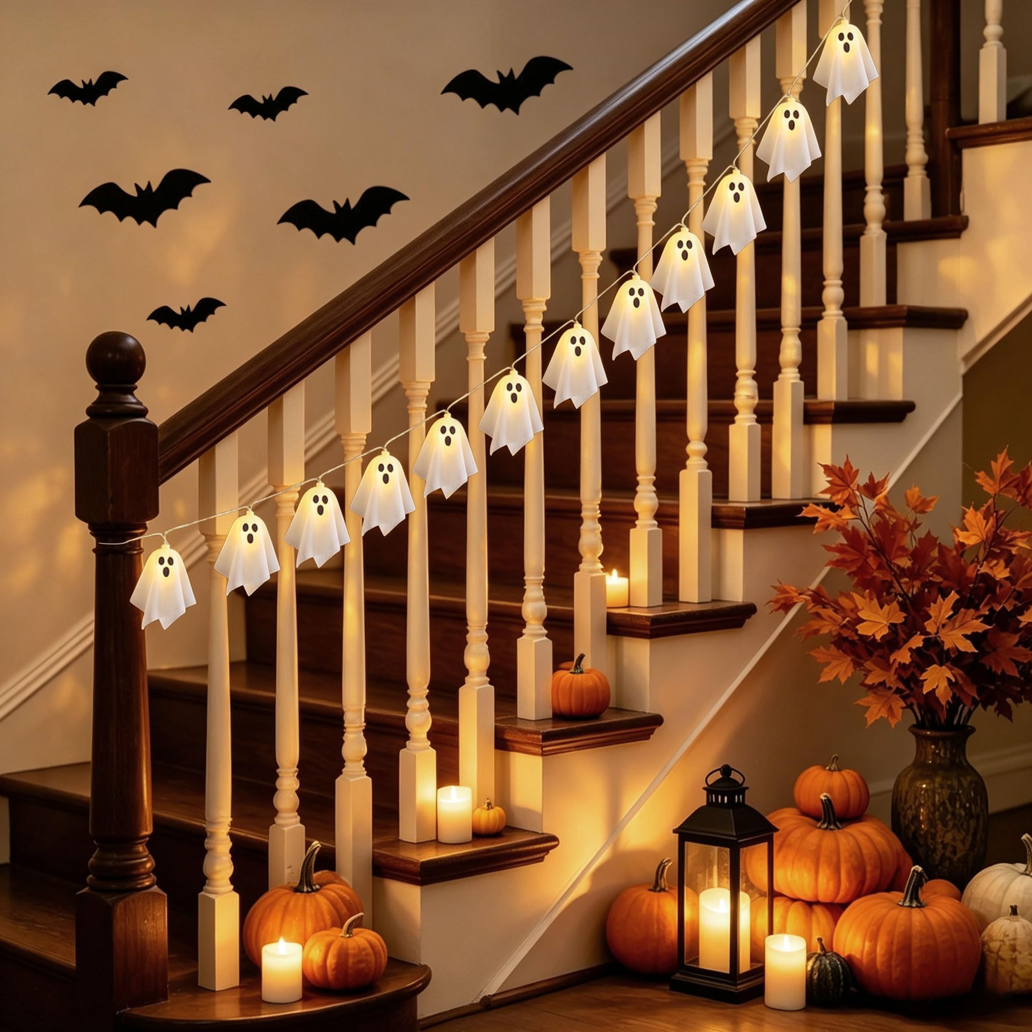 Cute Ghost LED Garland - Halloween Decor -4