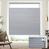 Lazblinds Upgraded Top Down Bottom Up (TDBU) Honeycomb Blinds, No Drill No Tools Easy Install Cordless Cell