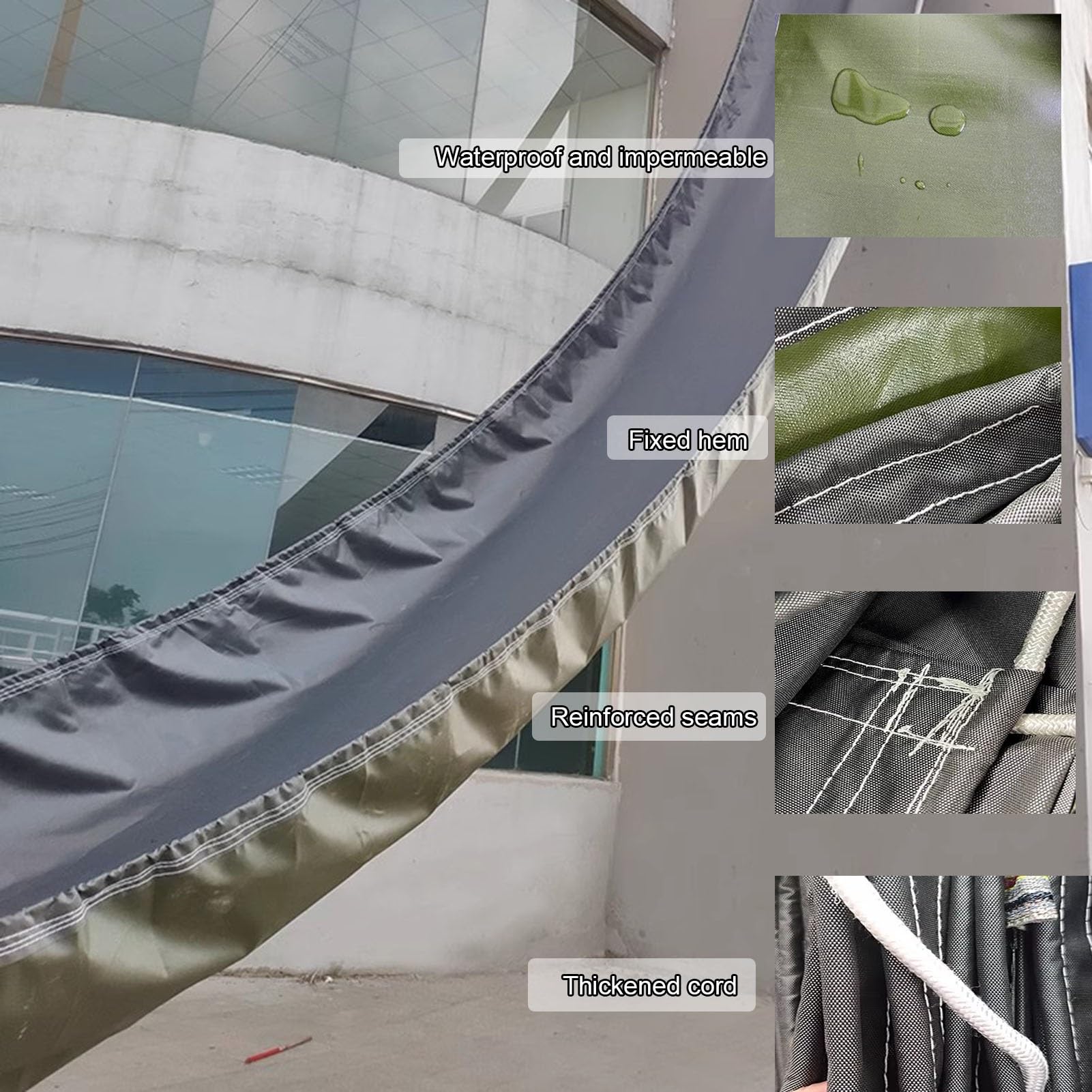 Teloni per carichi pesanti per carico e scarico di magazzini, 2 x 28 m, ideali per scaffalature per pallet, trasporto e attrezzature per movimentazione merci