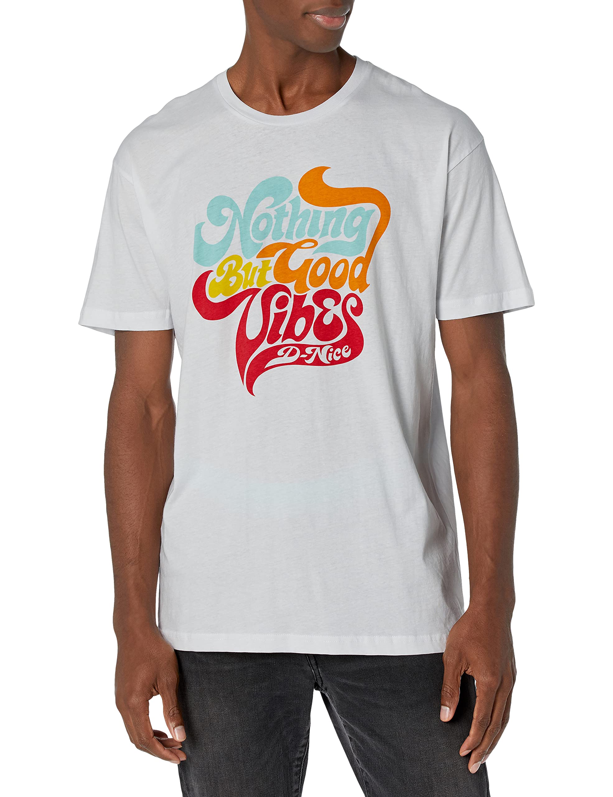 D-Nice mens Exclusive D-nice Official Nothing But Good Vibes Tee T-Shirt