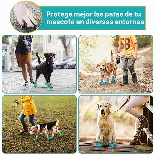 Foto 8 de 8 de Havenfly Zapatos Perro, 4 Pcs Zapatos Respirable para Perros