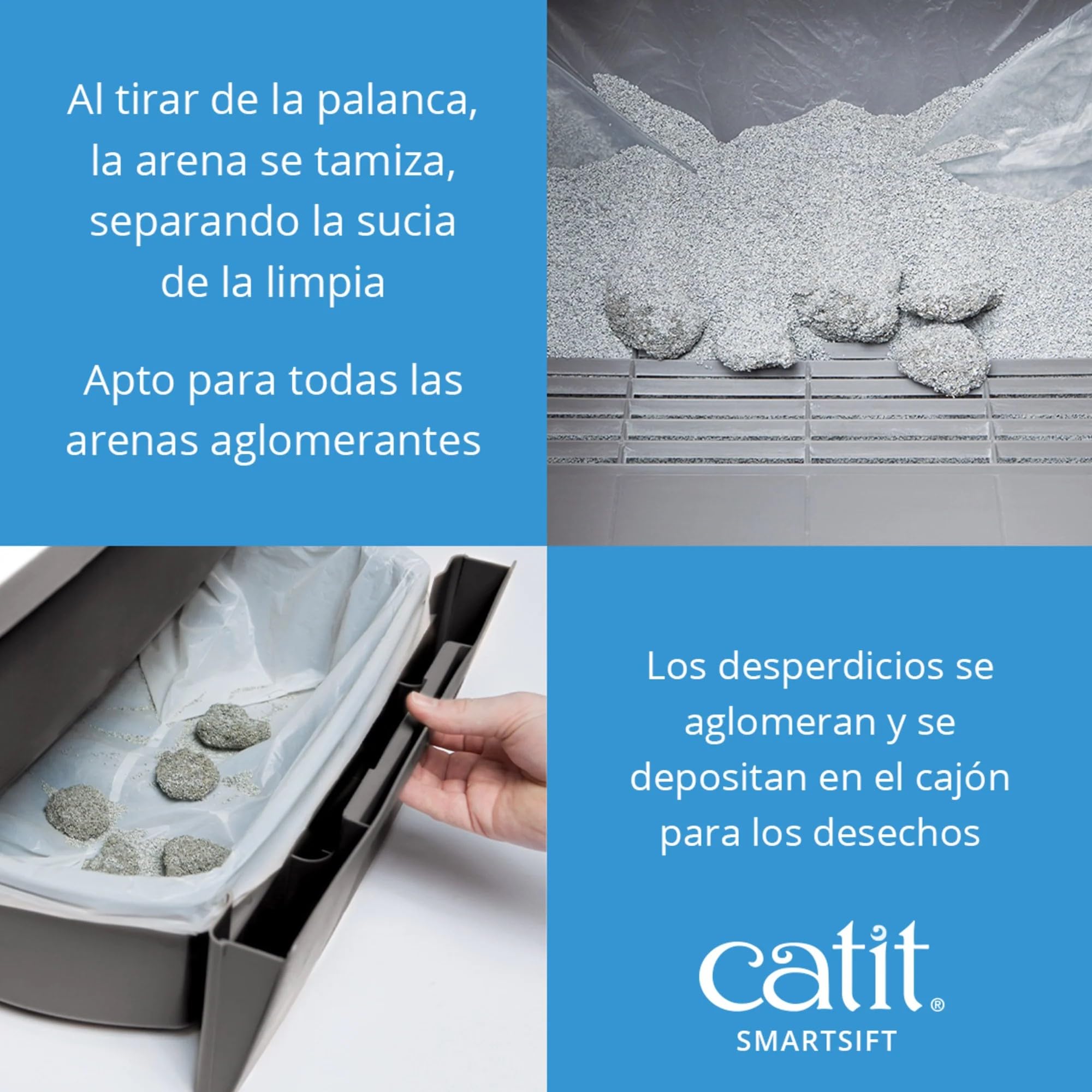 Catit Smartsift - Bandeja Sanitaria Automática, gris
