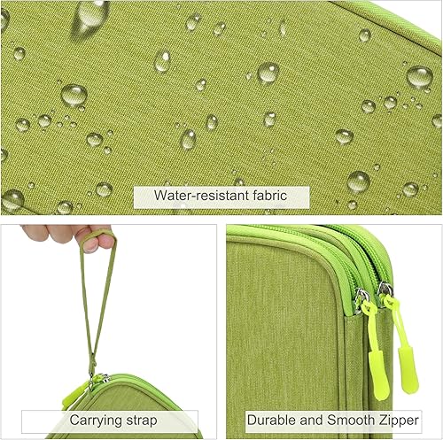 Vista 385 de FYY Organizador para cosas electrónicas, para viajes, para cables, cargadores, celular y auriculares, estuche portátil, impermeable, doble capa