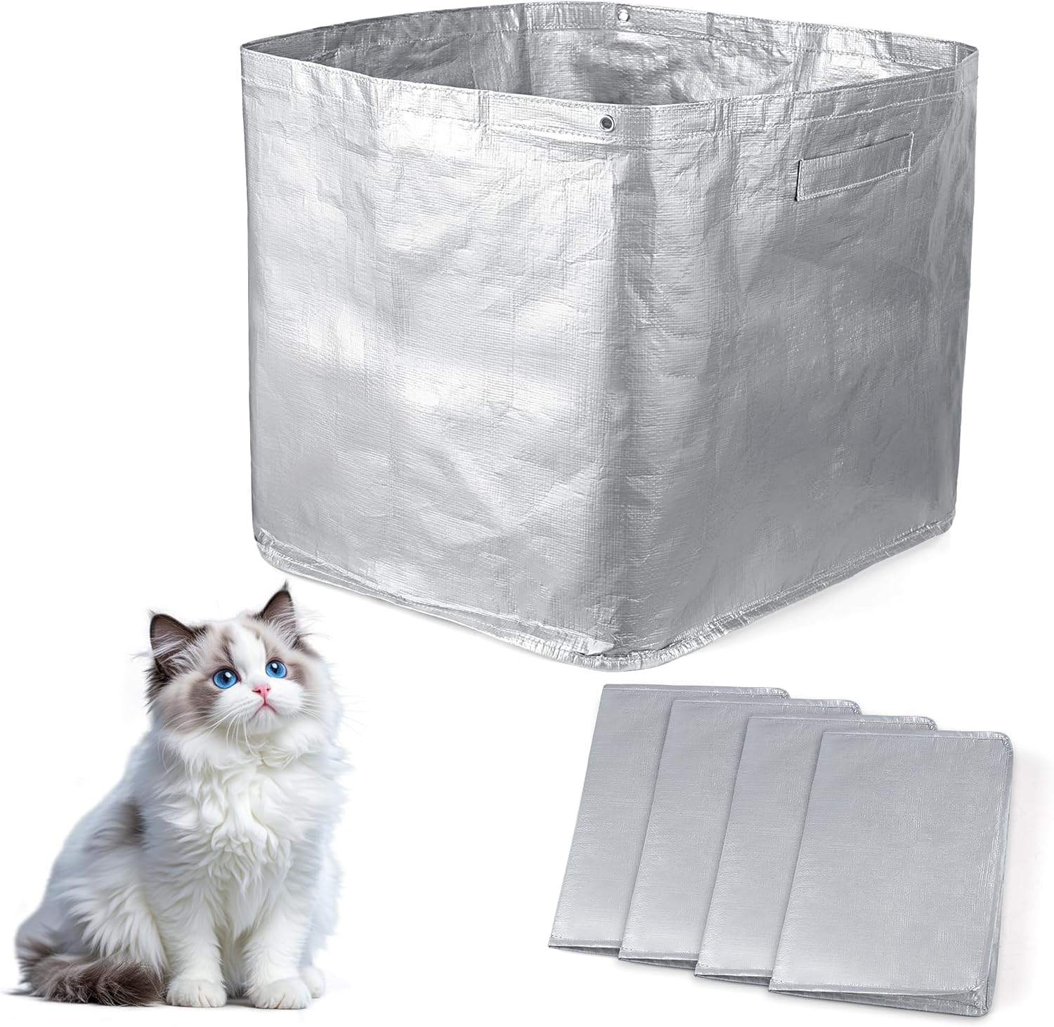 4 Pack Reusable Liners C Compatible with Modkat XL Litter Box, Durable Top Entry Cat Box Liners Type C, Waterproof and Scratch-Resistant Cat Box Liners