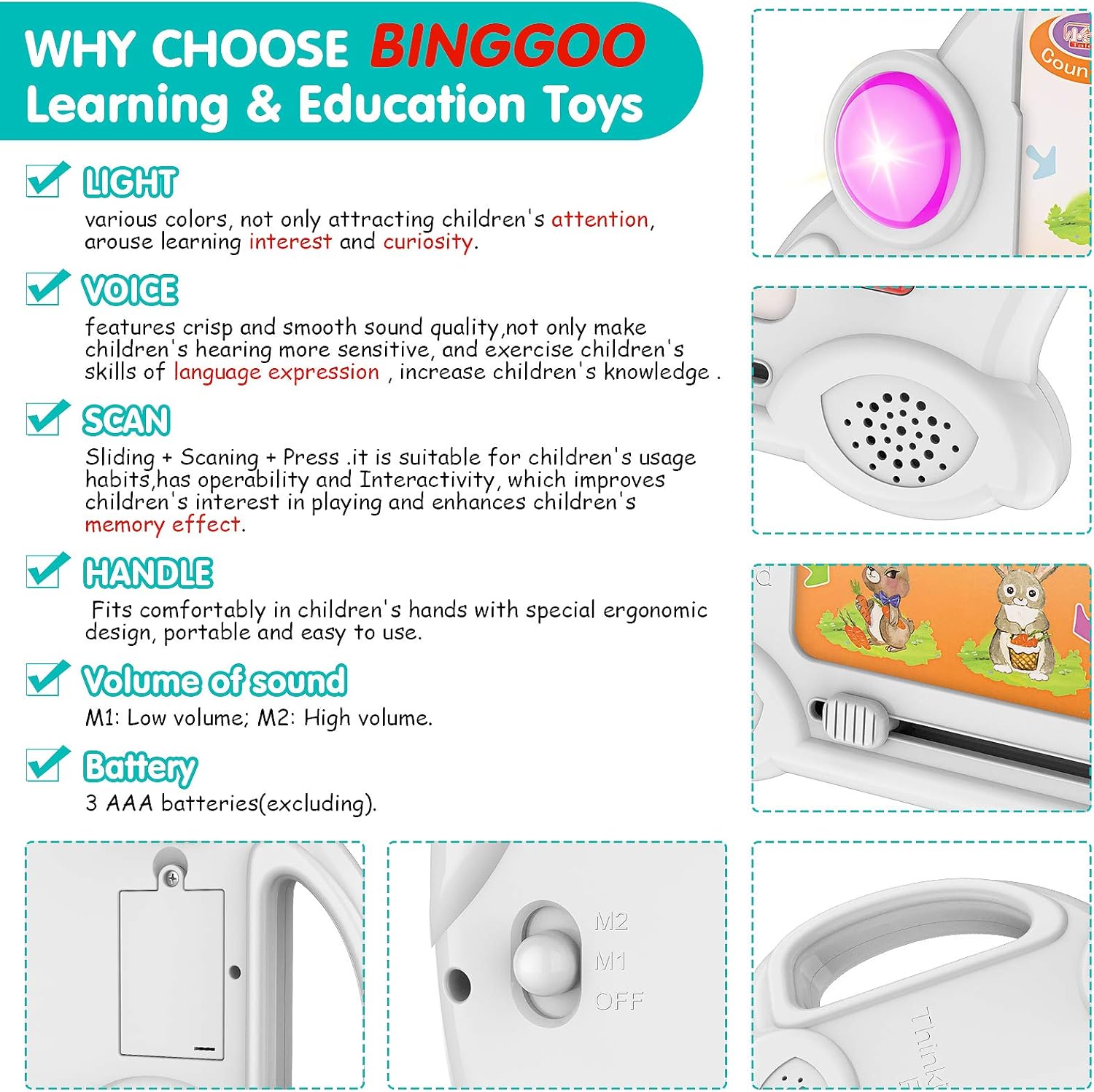 Preschool Electronic Learning Education Toys - Kids Thinking Pad with 6 Big Theme Q&A Family Interactive Games,Best Gift Toys for 3-8 Year Old Boys Girls : Toys & Games