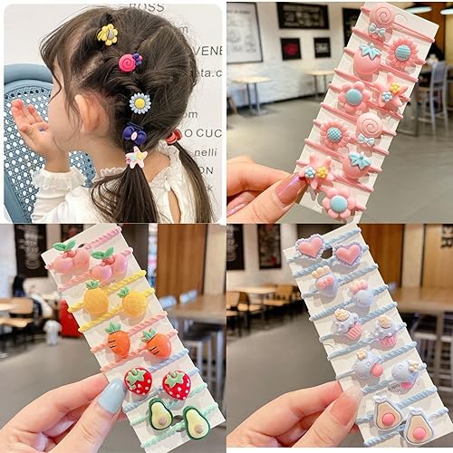 Miniatura 6 de 30 ligas para el cabello para niñas pequeñas y pequeñas, bandas elásticas para el cabello, accesorios para el cabello para niños pequeños y niñas
