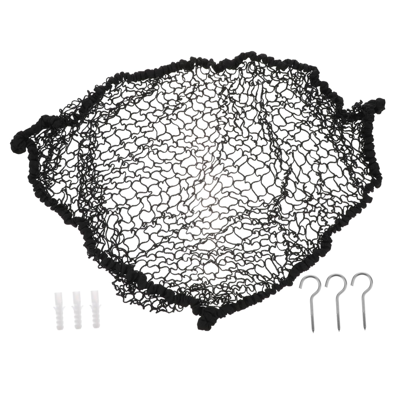 Hamac de fête noir en polyester pour peluches et rangement de jouets chambre enfant extensible