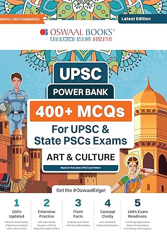 Oswaal UPSC Power Bank: 400+ MCQs for UPSC and State PSCs Exams Art &amp; Culture (For 2024 Exam)