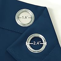 Vista 6 de LEMOMO Cortinas opacas de 66 x 84 pulgadas, juego de 2 paneles de cortinas con aislamiento térmico para oscurecer la habitación, cortinas