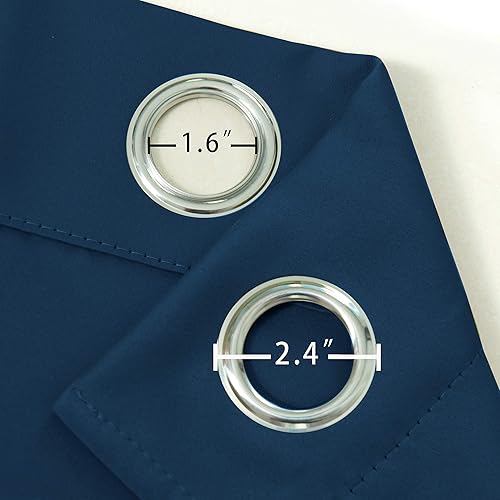 Miniatura 6 de LEMOMO Cortinas opacas de 66 x 84 pulgadas, juego de 2 paneles de cortinas con aislamiento térmico para oscurecer la habitación, cortinas para