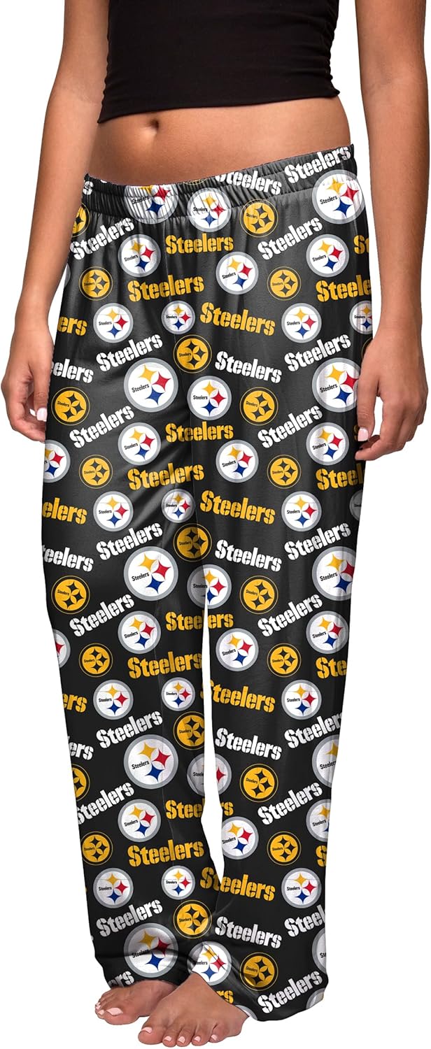 FOCO Pittsburgh Steelers Women's Scatter Pattern Pajama Lounge Multi Color Pants - Image 2