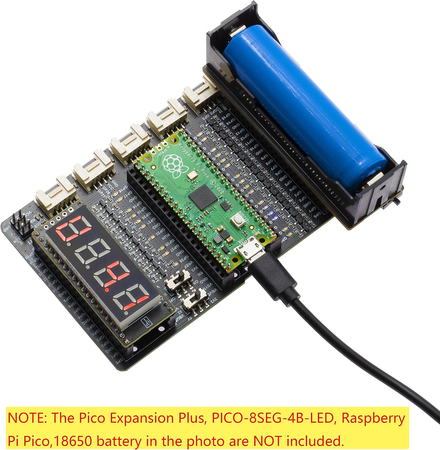 UPS HAT for Raspberry Pi Pico Uninterruptible Power Supply UPS Module via INA219 Chip with I2C Interface