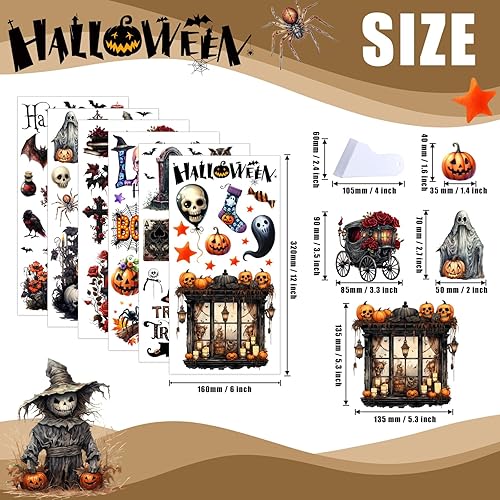 Miniatura 10 de 6 hojas de transferencia de Navidad para muebles de manualidades, 6 x 12 pulgadas, calcomanías vintage de transferencia para árbol de Navidad,