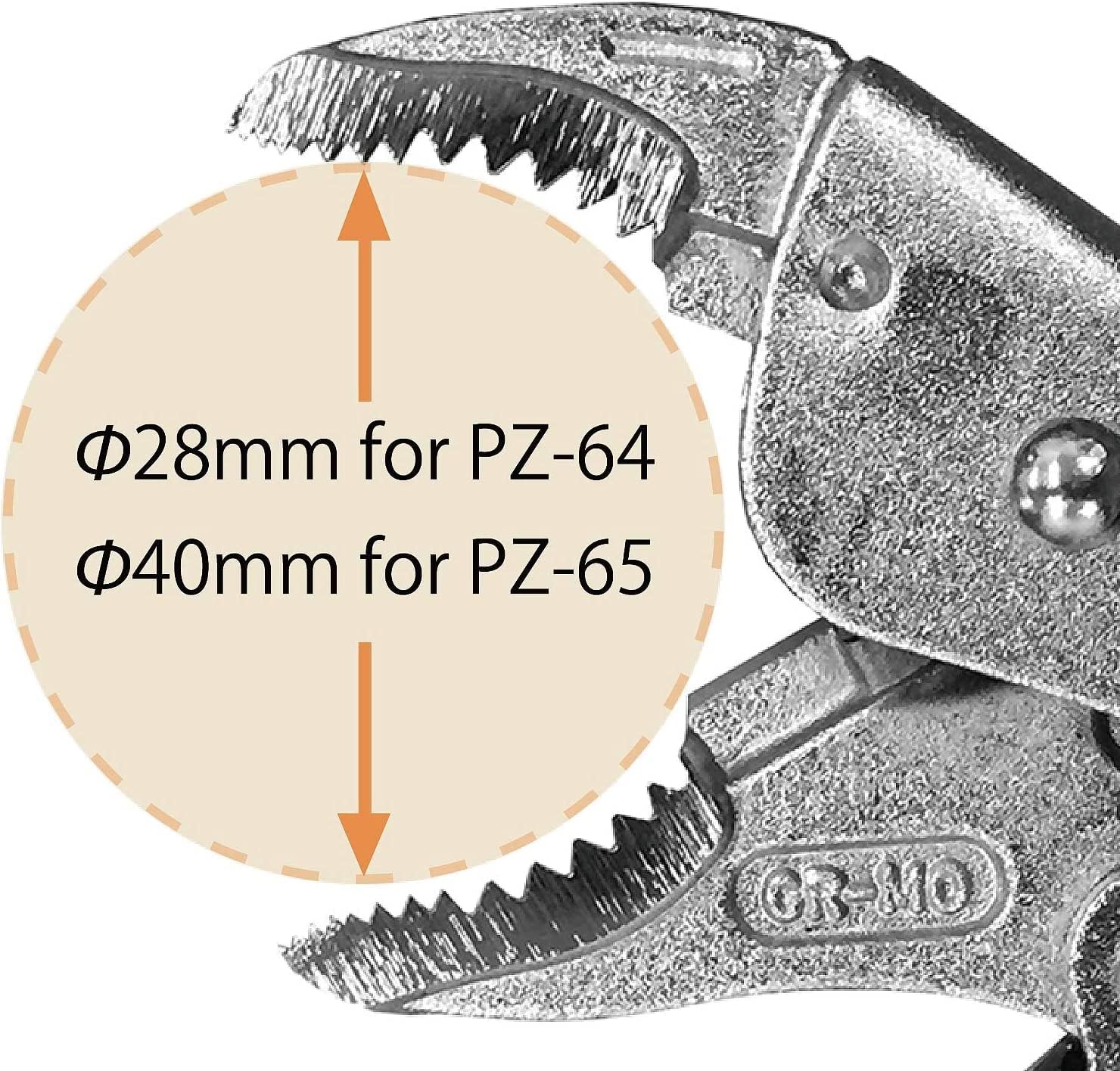 ENGINEER 5.9" Screw Removal Locking Pliers PZ-64. Secure Hold, Quick Release. Grip & Remove Stripped Screws.