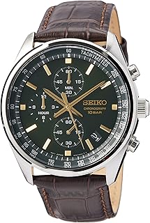 Reloj Analógico para Hombre de Cuarzo japonés con Correa en Cuero Genuino SSB385P1