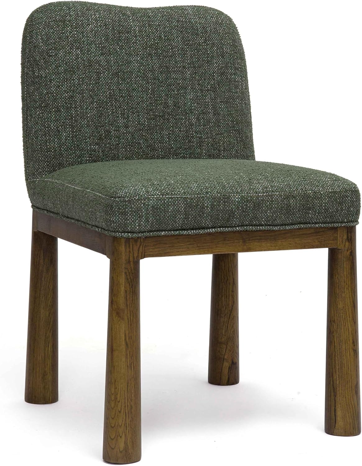Tiara Forest Green Performance Basketweave Fabric Dining Chair