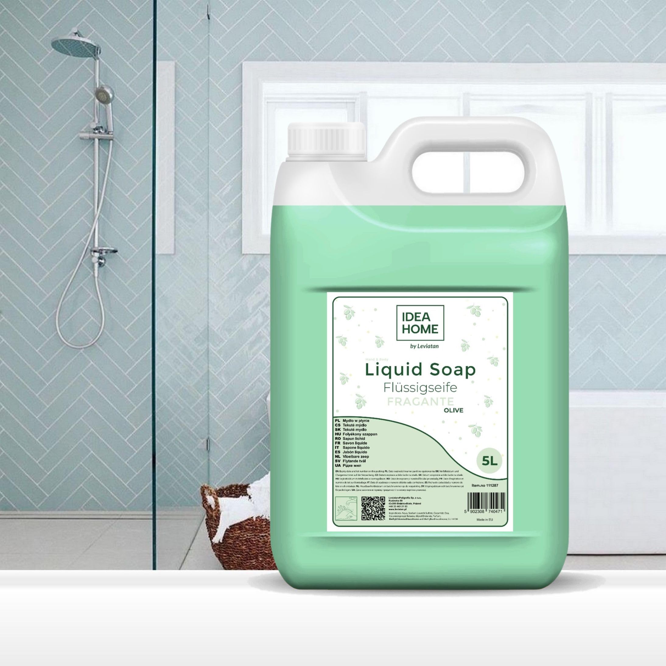 Gel Douche 5 Litres Olive Doux - Marque Idea Home, Testé Dermatologiquement, Neuf