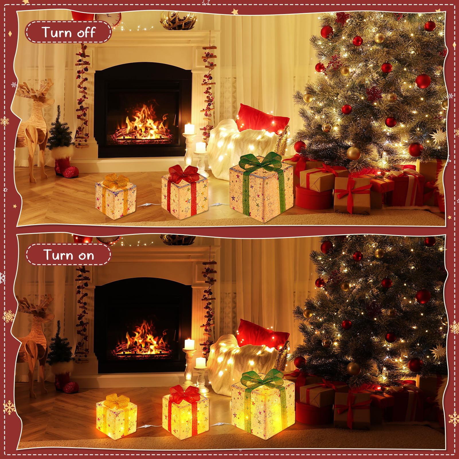 Amazon | ZOLi クリスマスギフトボックスライト 3個セット クリスマス